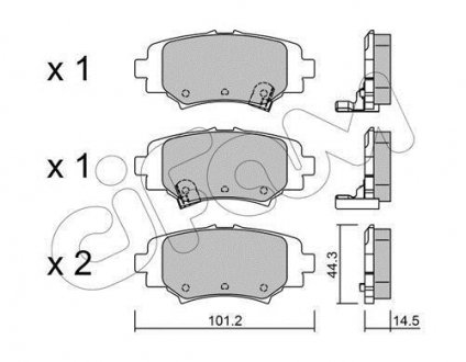 Гальмівні колодки зад. Mazda 3 16- CIFAM 822-993-0 (фото 1)