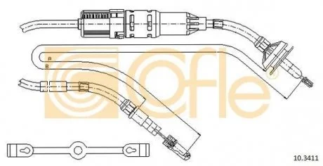 Трос зчеплення VW Golf / Jetta Diese -91 COFLE 10.3411