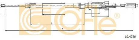 Трос ручного тормоза перед. Ducato/Boxer 02-06 (диск.) (1463/645) COFLE 10.4726