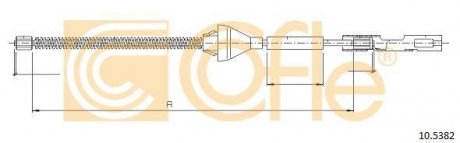 Трос стояночного тормоза COFLE 10.5382 (фото 1)