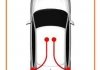Трос ручного тормоза Л/П 1743мм/510мм, дисковый тормоз) VW KAEFER 1.2 01.60-12.85 COFLE 10.714 (фото 2)