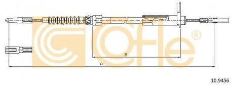 Трос ручного тормоза зад. MB S-Class 99- 978/800mm COFLE 10.9456
