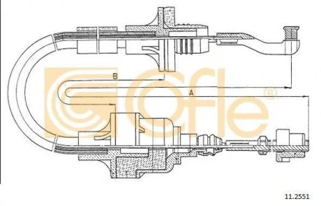 Трос сцепления Opel Vectra 1.4/1.6/1.7TD 89- COFLE 11.2551