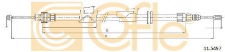 Трос ручного тормоза зад. П Ford Galaxy (WA6) 2006/05-2015/06 COFLE 11.5497