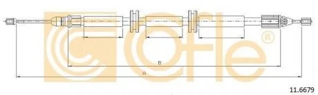 Трос стояночного тормоза Renault Kangoo 4x4 97- L/R COFLE 11.6679