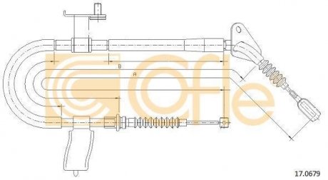 Трос, стояночная тормозная система COFLE 17.0679 (фото 1)