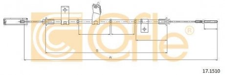Трос, стояночная тормозная система COFLE 17.1510