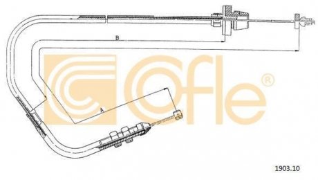 Трос газа Fiat Panda 86-03 COFLE 1903.10