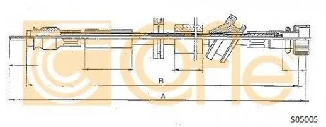 Трос спидомера MB W124 (механика 5-ступенчатая)) COFLE S05005 (фото 1)