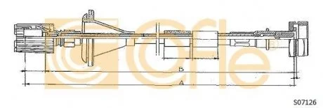 Трос спідометра Fiat Ducato 94-01 (з накруткою).)L-1410mm COFLE S07126