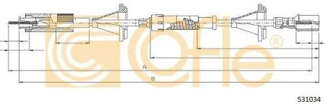 Трос спідометра VW Passat 88-97 COFLE S31034 (фото 1)