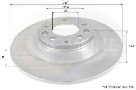 - Диск гальмівний Mazda 6 02->07 Comline ADC0467