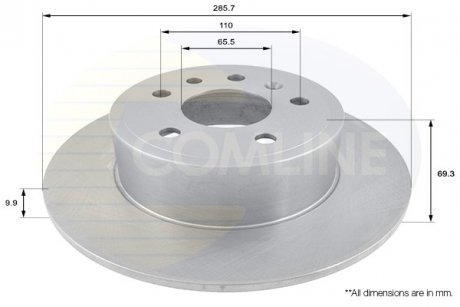 - Диск гальмівний Opel Vectra 95->03, Saab 9-3 98->03, 9-5 97->09, 900 96->98, Vauxhall Vectra 95->03 Comline ADC1122