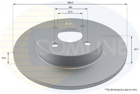 - Диск гальмівний з покриттям Opel Astra 05->, Combo 01->, Meriva 03->10, Vauxhall Astra 05->10, Combo 01->12, Corsa 00->06, Meriva 03->10 Comline ADC1133