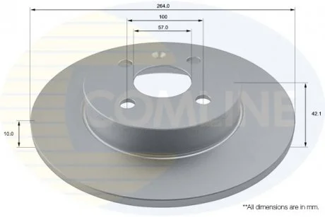 - Диск гальмівний з покриттям Opel Astra 05->, Combo 01->, Meriva 03->10, Vauxhall Astra 05->10, Combo 01->12, Corsa 00->06, Meriva 03->10 Comline ADC1133 (фото 1)