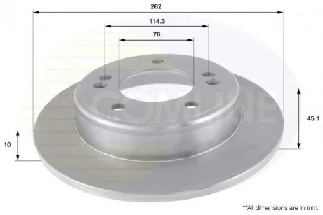- Диск гальмівний з покриттям Hyundai Elantra 11->15, i30 11->, Veloster 11->, Kia Cee\'d 12->, Pro Cee\'d 13-> Comline ADC2415 (фото 1)