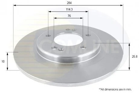 - Диск гальмівний з покриттям Hyundai i30 11-&gt;, Kia Cee\&#039;d 12-&gt;, Pro Cee\&#039;d 13-&gt; Comline ADC2421 (фото 1)