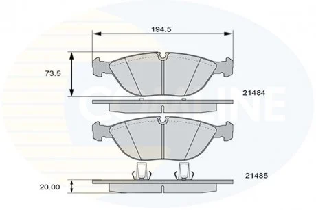 - Гальмівні колодки до дисків Alpina Roadster 02->, Audi A4 Avant 00->01, A8 01->02, TT 03->, Bentley Continental Flying Spur 05->, Continental GT 03->, BMW 7 Series 95->01, Z8 00->02, Chrysler Crossfire Coupe 04->, Crossfire Roadste Comline CBP01003