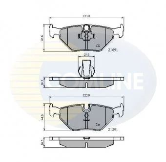 - Гальмівні колодки до дисків Alpina B10 96->02, BMW 3 Series 98->05, 5 Series 95->04 Comline CBP01011
