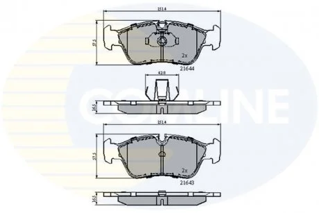 - Гальмівні колодки до дисків BMW 3 Series 90->05, Z3 97->03, Z4 03-> Comline CBP01023