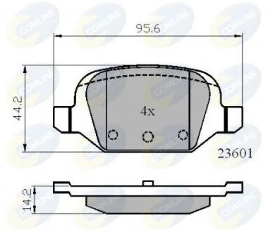 - Гальмівні колодки до дисків Fiat 500 08->, Panda 03->, Panda Van 04->, Punto 00->, Lancia Musa 08-> Comline CBP01026