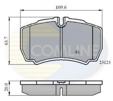 - Гальмівні колодки до дисків Iveco Daily Van 99-> Comline CBP01034 (фото 1)