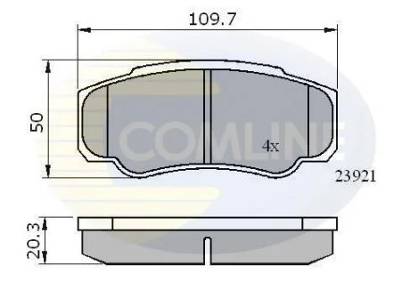 - Гальмівні колодки до дисків Citroen Relay (Jumper) Van 96->06, Fiat Ducato 01->, Peugeot Boxer Van 01-> Comline CBP01042