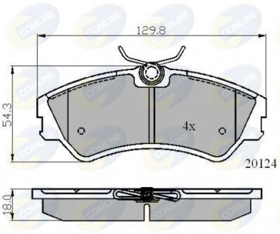 - Гальмівні колодки до дисків VW Transporter T4 90->03 Comline CBP01073