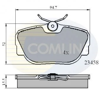 - Гальмівні колодки до дисків Land Rover Discovery 99->04, Range Rover II 94->02 Comline CBP01093