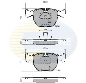 - Гальмівні колодки до дисків Alpina B10 96->00, BMW 5 Series 96->04, 7 Series 94->01, X3 06->, X5 00-> Comline CBP01096