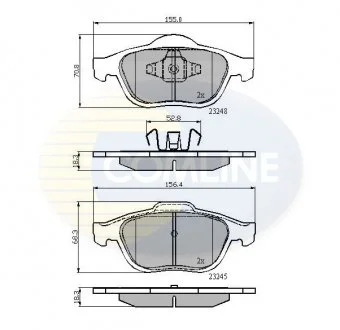 - Гальмівні колодки до дисків Renault Espace 03->06, Laguna 01->, Scenic 05->, Vel Satis 02->04 Comline CBP01116