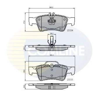 - Гальмівні колодки до дисків Mercedes-Benz CLS 05->, E-Class02->, S-Class Estate 98->, SL 02-> Comline CBP01118