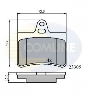 - Гальмівні колодки до дисків Citroen C5 01-> Comline CBP01122 (фото 1)