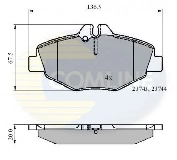 - Гальмівні колодки до дисків Mercedes-Benz E-Class02-> Comline CBP01209