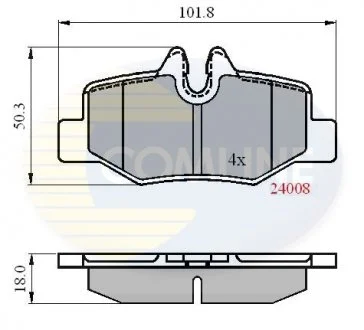 - Гальмівні колодки до дисків Mercedes-Benz Viano 03-> Comline CBP01306