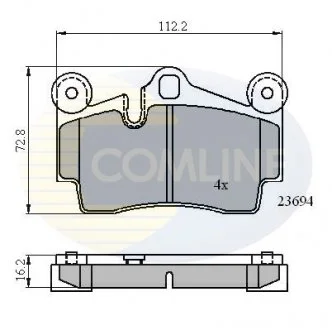 - Гальмівні колодки до дисків Audi Q7 06->, Porsche Cayenne 03->, VW Touareg 02->10 Comline CBP01316