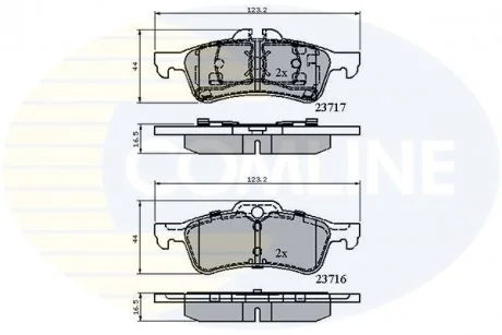 - Гальмівні колодки до дисків Mini Mini 04-&gt; Comline CBP01317 (фото 1)