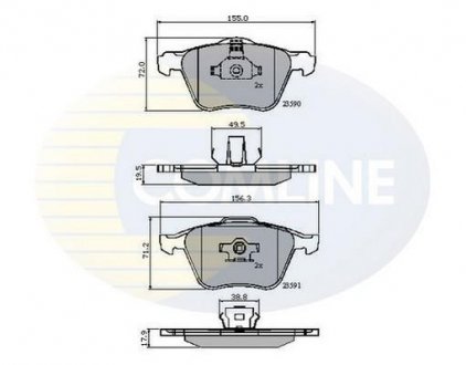 - Гальмівні колодки до дисків Volvo XC90 02-> Comline CBP01322