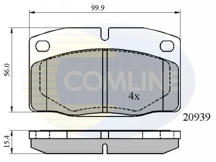 - Гальмівні колодки до дисків Opel Astra 84->91, Cavalier 88->91, Nova 83->94 Comline CBP0135