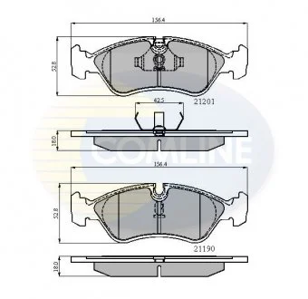 - Гальмівні колодки до дисків Daewoo Espero 95->97, Lanos 97->, Nexia 95->97, Opel Astra 88->98, Carlton 98->94, Cavalier 88->95, Vectra 95->01 Comline CBP0150