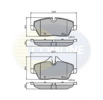 - Гальмівні колодки до дисків BMW 1 Series 04->, Mini Mini 01-> Comline CBP01531 (фото 1)