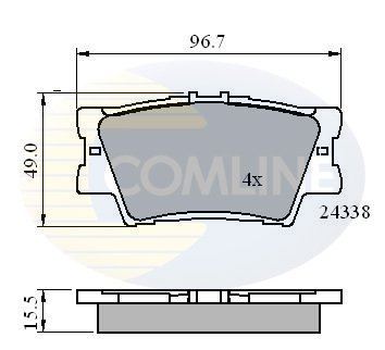 - Гальмівні колодки до дисків Lexus ES 06->,Toyota Camry 06->11, Rav 4 05-> Comline CBP01581