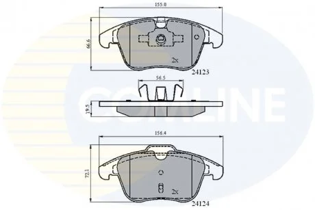 - Гальмівні колодки до дисків Ford Galaxy 06->, Mondeo 07->, S-Max 06->, Ford Australia Mondeo 07->,Land Rover Freelander 2 06->, Volvo S80 10->, V 60 07->, XC70 07->, XC80 06-> Comline CBP01591