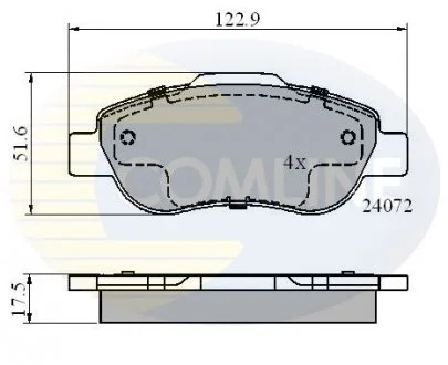 - Гальмівні колодки до дисків Fiat Panda 04-> Comline CBP01600