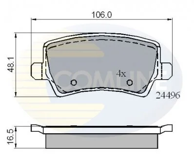 - Гальмівні колодки до дисків Ford Galaxy 06->, S-Max 06->, Land Rover FreeLander 2 11->, Range rover 11->, Volvo S60 10->, V60 10->, XC60 08->, V70 07->, XC70 07->, S80 06-> Comline CBP01613