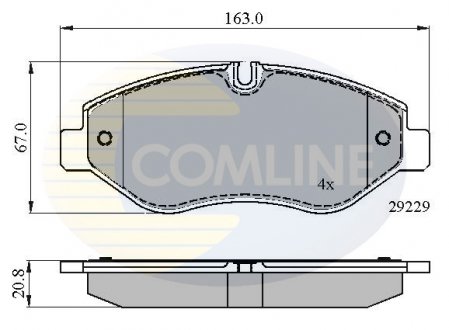 - Гальмівні колодки до дисків Iveco Daily 06-> Comline CBP01616