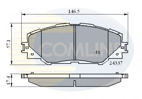 - Гальмівні колодки до дисків Toyota Auris 07->, RAV4 III 06-> Comline CBP01625