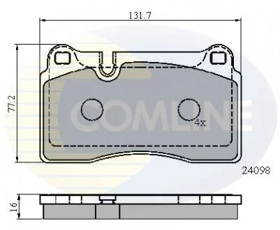 - Гальмівні колодки до дисків VW Touareg 02-> Comline CBP01626