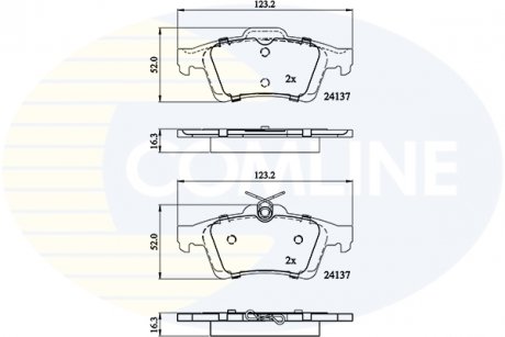 - Гальмівні колодки до дисків Cadillac BLS 06->, Chevrolet Vectra 02->, Citroen C5 08->, Ford C-Max 07->, Focus C Max 03->07, Focus 04->, Tourneo Connect 02->, Transit Connect 02->, Jaguar XF 08->, XK 06->, Mazda 3 00->, 5 05->, Opel Comline CBP01629