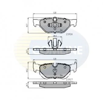 - Гальмівні колодки до дисків BMW 1 Series 06->, 3 Series 05->, X1 09-> Comline CBP01708
